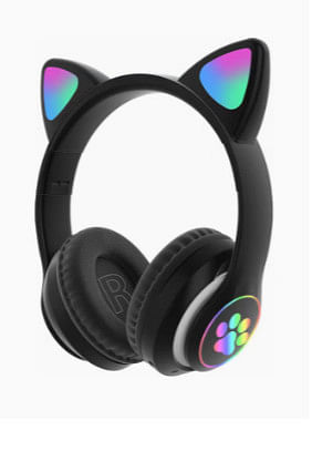 Cat Ears Foldable Headset Multicolour