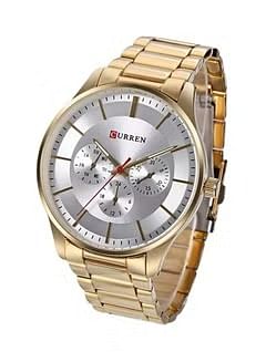 CURREN Men's Water Resistant Analog Wrist Watch 8282 - 41 mm -Gold