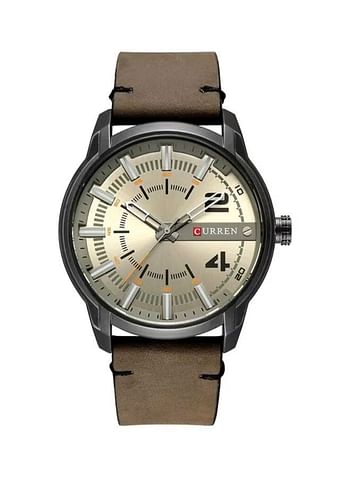 Men's Water Resistant Analog Watch 8306 - 47 mm - Brown