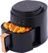 Hot Air Fryer 2400 W Fryer 10L Air Fryer Digital LED Touchscreen Preset Timing Healthy Fryer Without Oil Multifunctional Electric Hot Air Fryer - Black