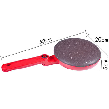 RAF R-5209 High Quality Electric Pancake Pan 600W Electric Pancake Pan red