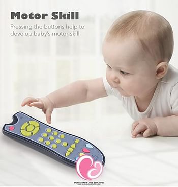 UKR Baby TV Remote Control Learning Toy Gray