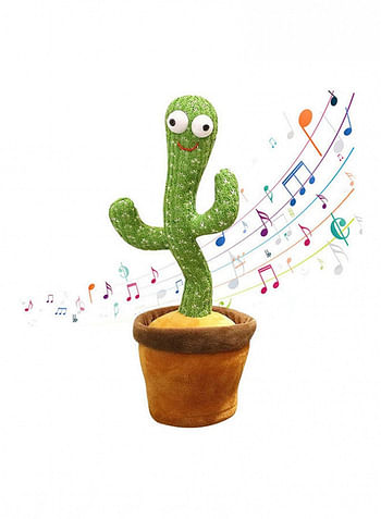 Dancing Singing Talking Cactus Plush Toy Batteries Required Premium Quality 32x12x12cm