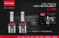 SONILEX الكل في واحد تصميم مدمج 36 واط / 6000 لومن مصباح أمامي عالي الطاقة SL-C5001