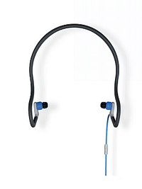 إنيرجي سيستم سماعة أذن داخلية سبورت 2 رياضية (بطوق حول الرقبة، مقاس ملائم، بتقنية مضادة للعرق، التحكم في التشغيل، ومزودة بميكروفون) أزرق