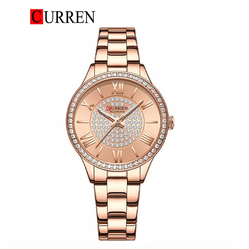 CURREN 9084 Original Brand Stainless Steel Band Wrist Watch For Women With  Box .