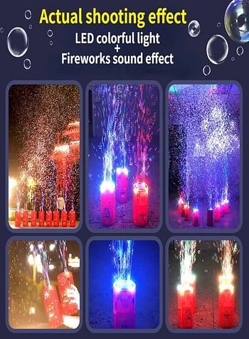 Automatic Fireworks Bubble Machine With Flash Lights Sound Kids Outdoor Toy Pro Party Festival Celebrate Bubble Machine