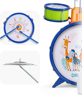 Kids Drum Kit，Toddler Jazz Drum Green