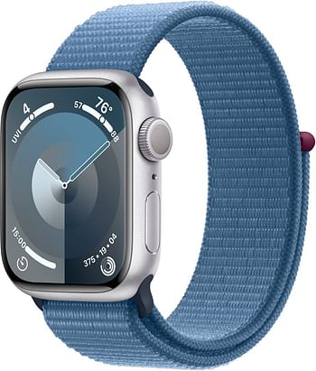 Apple Smart Watch Series 9 41MM (GPS) (MR923LL/A) Silver Aluminum / Winter Blue