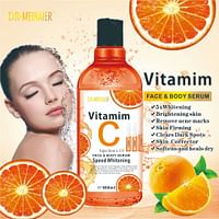 500 ml Vitamin C Serum Face & Body - For Acne, Dark Spots, Wrinkles, Skin Firming and Uneven Skin Tone and Dullness | 5x Whitening and Brightening Skin