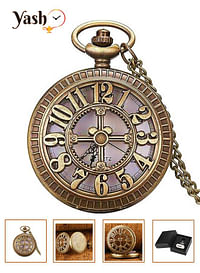 Yash Classic Retro Vinatge Design Quartz Pocket Watch