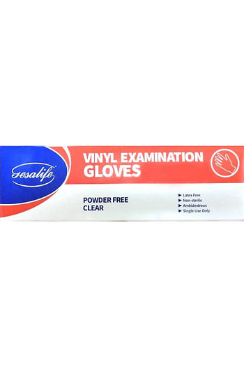 Powder Free Vinyl Disposable Clear Extra Large Gloves 100 Pcs