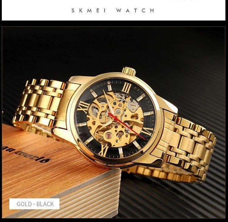 SKMEI 9222 Luxury Brand Watches Mens Wristwatch Steel Wrist Watch Automatic Mechanical Watch for men.