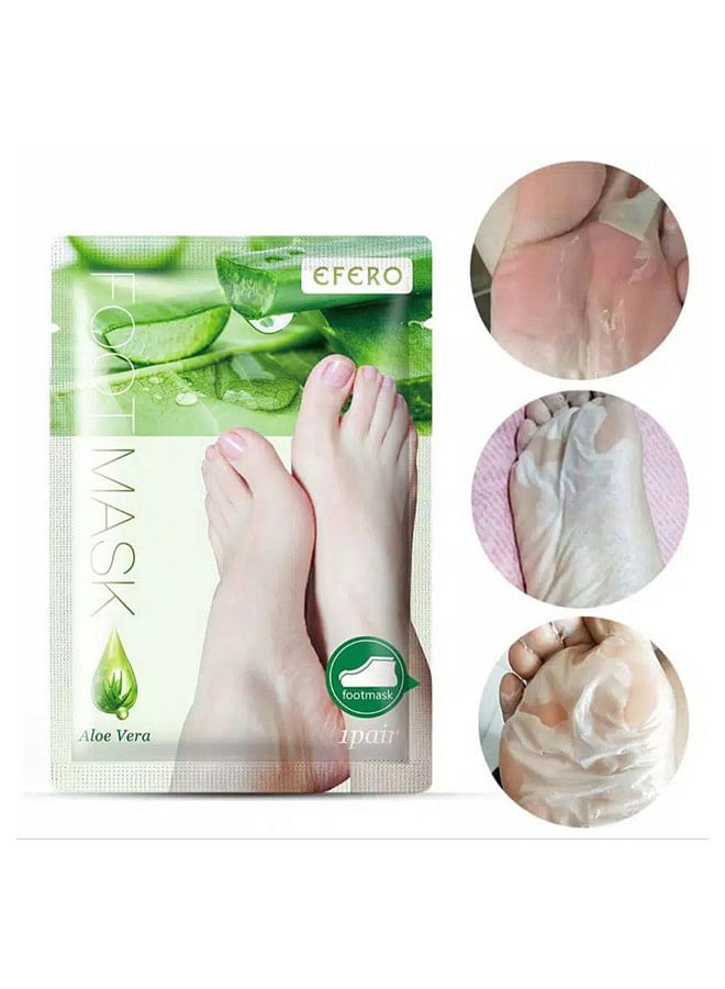 Foot Peeling and Exfoliating Mask, Dead Skin Removing Sock - Aloe Vera