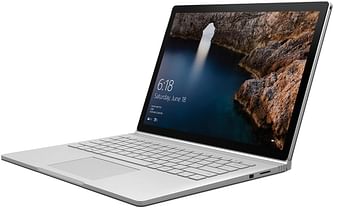 Microsoft Surface Book 11703 2in1 لاب توب قابل للتحويل بشاشة 13.5 بوصة ، معالج Intel Core i5 الجيل السادس - 8 جيجا بايت رام - 512 جيجا بايت SSD Intel HD Graphics 520 ، Windows 10 Pro-Silver - لوحة مفاتيح باللغة العربية