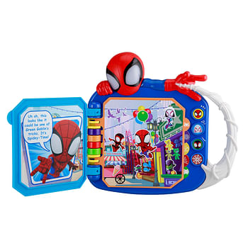 KIDdesigns Learn & Play  InterActive Book - Play & Learn Colors, Shapes, Words, Pre-School Friendly Mode,  Music, Speech & Sound Effects, Lightweight & Portable - Spidey & Amazing Friends