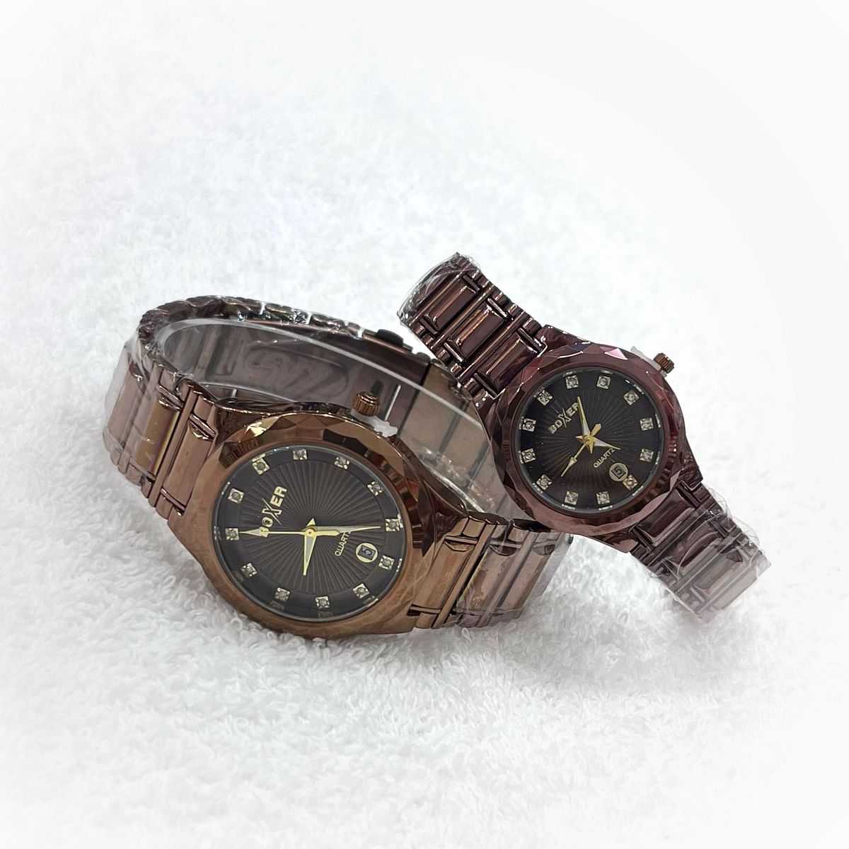 Boxer Waterproof Quartz- Analog Couple Watch Set