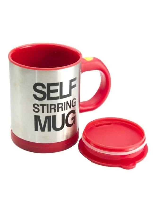 Electric Self Stirring Mug Silver/Red/Black