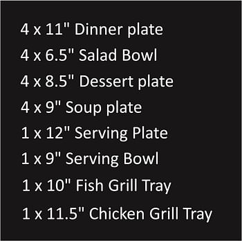 Danny home Kitchen Dining Opalware Glass Dining plate, Dessert plate, Desser plate, Soup plate, Salad bowl, Serving plate MIcrowave safe, Dishwasher safe,BPA-free (20)