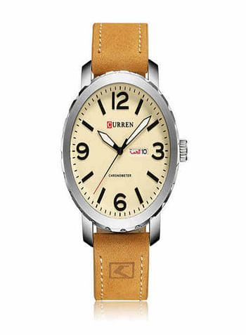 Curren 8273 Analog Water Resistant Watch for Men - Brown