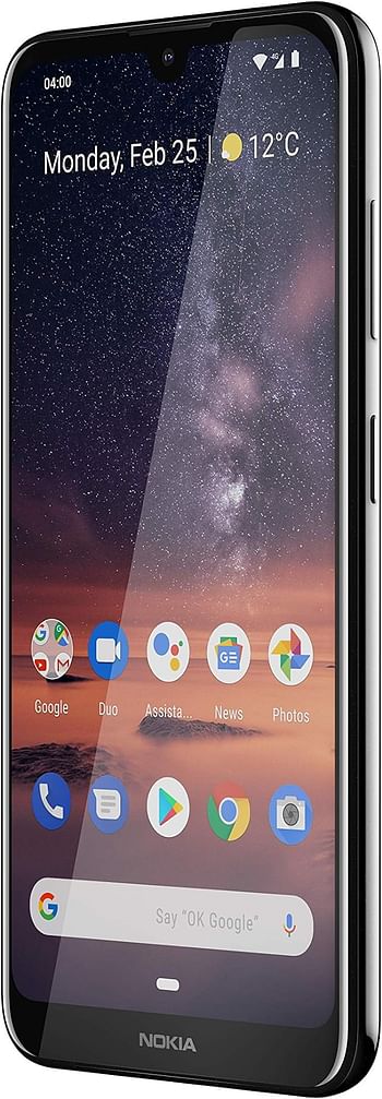 NOKIA 3.2 -Android Smartphone, 3GB RAM, 64GB Memory, 6.26” HD+ screen, Fingerprint Sensor - Black