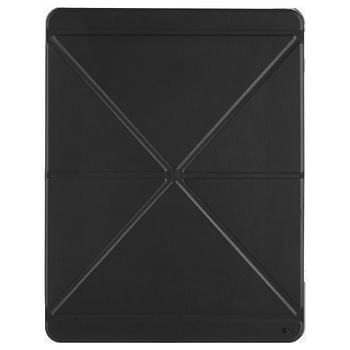 Case-mate Multi-Stand Case for Apple iPad Pro 11" 2021 3rd Gen|Folding Origami Folio Cover, Impact & Scratch Protection, Slim & Thin, See-Through Apple Logo - Black