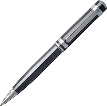 Cerruti 1881 League Ballpoint Pen with Dark Blue Barrels and Silver Trims - NSR7434N