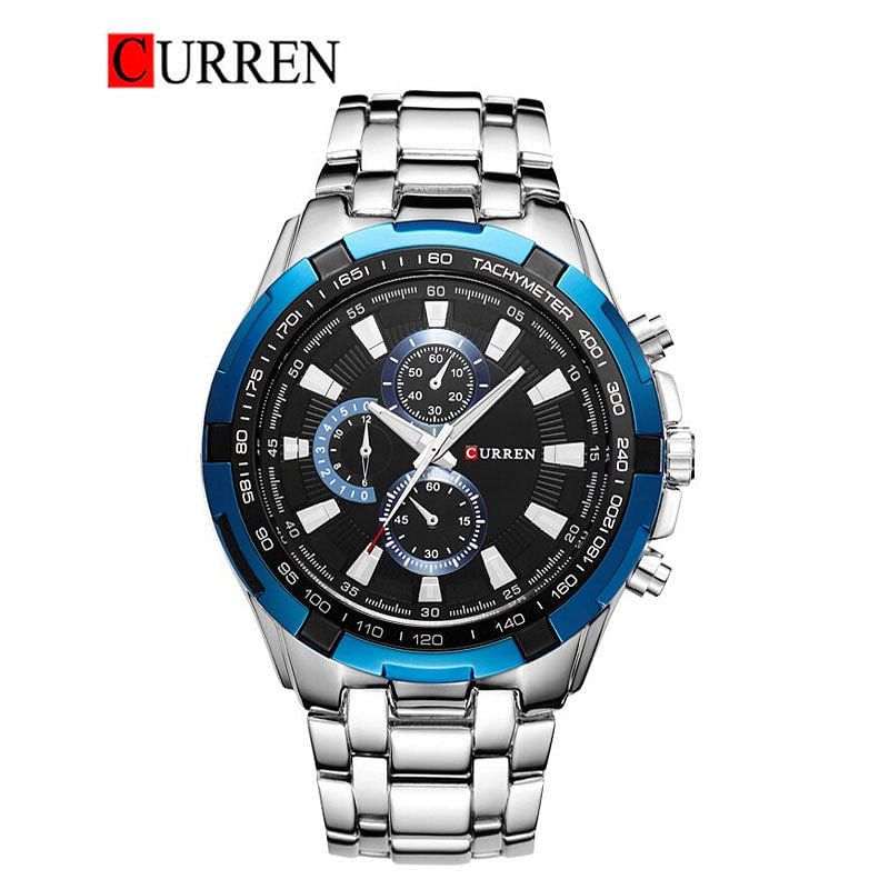 CURREN 8023 Original Brand Stainless Steel Band Wrist Watch For Men