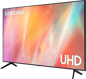 Samsung تلفزيون ذكي مسطح بدقة فائقة الوضوح 4K مقاس 50 بوصة من سامسونج UA50AU7000UXZN / UA50AU7000UXEG Titan Grey