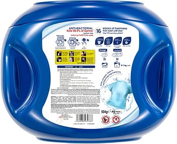 AR FUM PODS, 99.9% Anti-Bacterial Laundry Detergent, 42 Capsules, German Formulated Laundry Pods, Washing Liquid Capsules, 42 Capsules