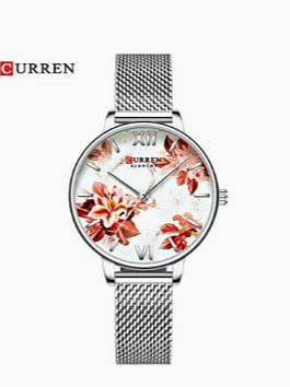 CURREN 9008  Original Brand Stainless Steel Band Wrist Watch For Women