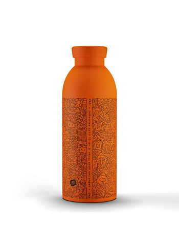 24Bottles Clima FRA Double Walled Stainless Steel Water Bottle - 500ml - Orange