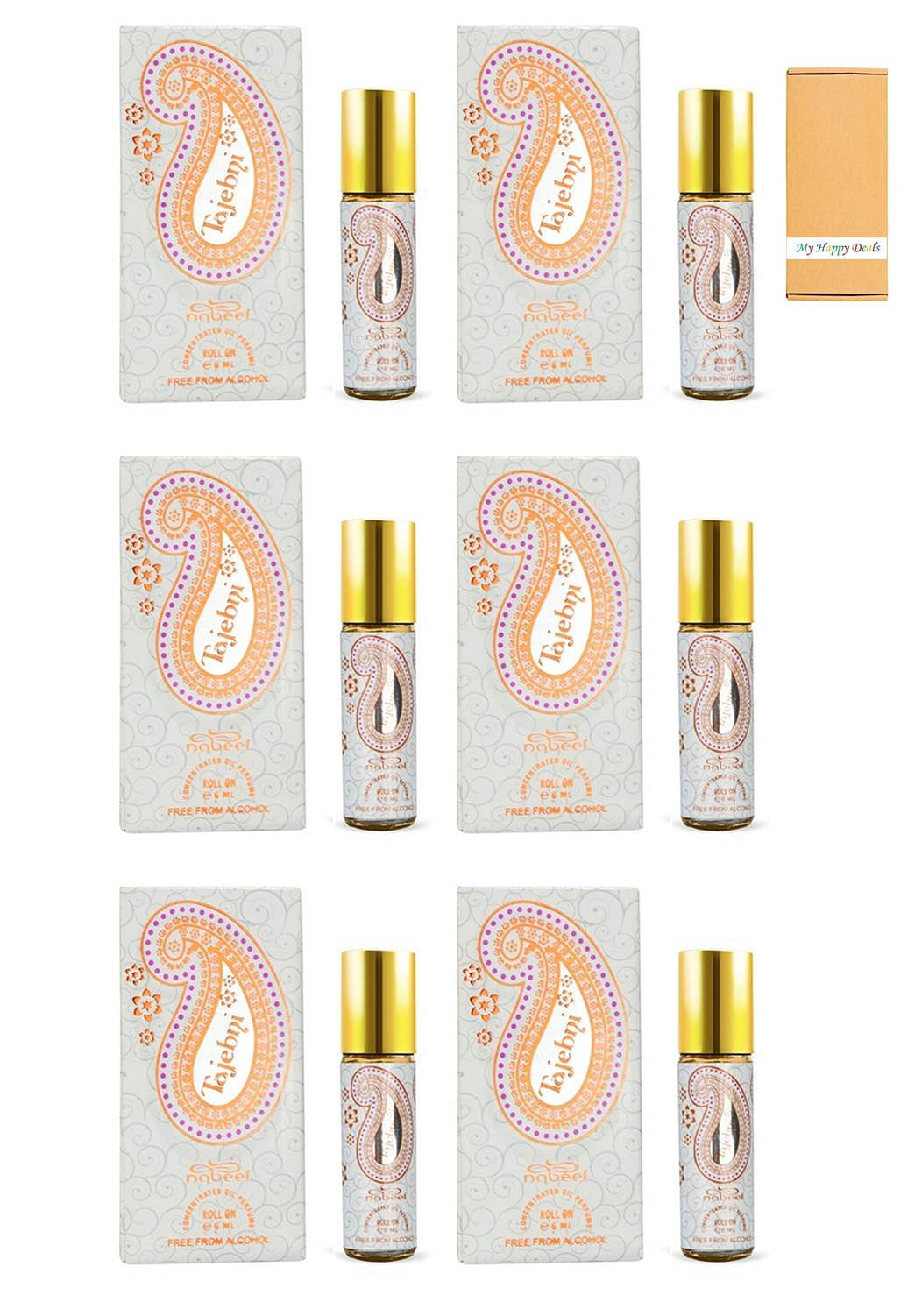 Nabeel Tajbeni Alcohol Free Roll On Oil Perfume 6ML 6 Pcs