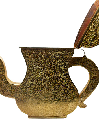 Exquisite Gold Plated Extravaganza Teapot with Intricate Detailing Home Decor