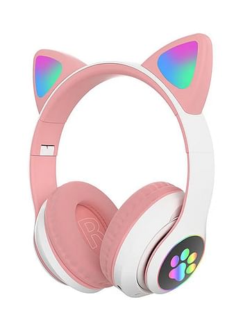 Over Ear Music Glowing Cat Ear Headphones - Multicolor