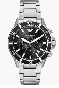 Emporio Armani Men's Chronograph, Stainless Steel Watch, 43mm