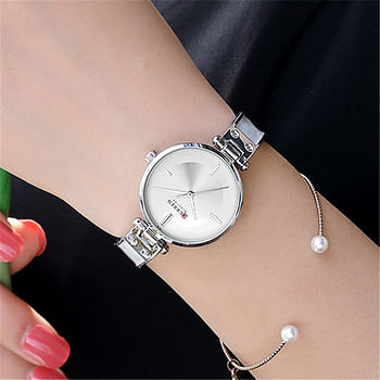 CURREN Original Brand Stainless Steel Band Wrist Watch For Women  9058