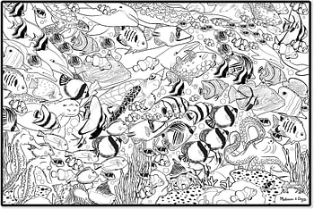 (Tropical Sea Life) - Jumbo Colour-In Poster