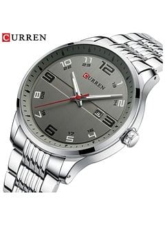 CURREN Stainless Steel Men's Quartz Watch with Calendar 8411