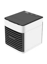 Portable Air Cooler Fan With LED Light White/Black