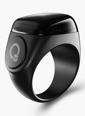 iQibla Zikr Smart Ring NOOR N01 Cincin Tasbih Muslim Digital 22 mm - Black