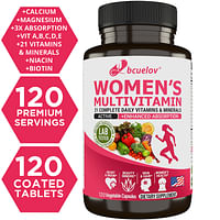Women's Multivitamin Dietary Supplement - 21 Complete daily Vitamins and Minerals for Bones, Skin, Hair, Nails and and supports female reproductive health (120 Tablets)