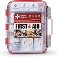 رهينو ريسكور350 قطعة من مجموعة الإسعافات الأولية لجميع الأغراض أوشا، مستلزمات طبية احترافية للمنزل والمكتب، مثالية للطوارئ والمدرسة والأعمال التجارية FSA HSA مؤهلة