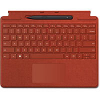 لوحة مفاتيح Microsoft Surface Pro Signature مع قلم رفيع 2 (8X6-00021) أحمر الخشخاش
