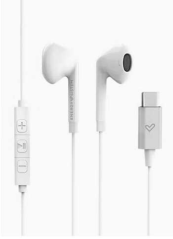 Earphones Smart 2 Type C ( Digital Sound, Music & Volume Control, Carrying Case, In-Ear) White