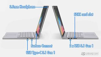 Microsoft Surface Book 2- 15 FVG-00001 - الجيل الثامن كور i7 - ذاكرة وصول عشوائي 16 جيجا بايت - 512 جيجا بايت SSD - 15 بوصة 4K Touch Pixel Sense - بطاقة رسومات Nvidia Geforce GTX1060 6 جيجا بايت - Win 11 - فضي بلاتيني