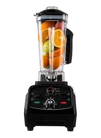 Professional Countertop Blender, Kitchen Blender Food Mixer 2200W Smoothie Maker 2000Ml Smoothies and Milkshakes - Black