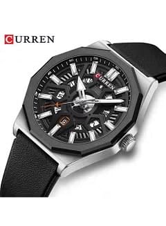 CURREN Men's 8437 Water Resistant Rubber Watch black