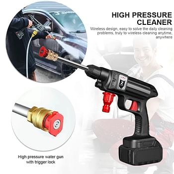 Wireless Car High Pressure Rechargeable Lithium Battery Car Cleaning Washer Spray Foam Generator Water Gun Machine