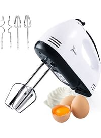 7 Speed Stainless Steel Whisk Automatic Electric Egg Beater With EU Plug 0 L MH1074 White